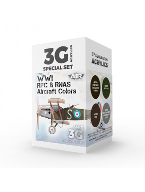 Boîte de set de peintures acryliques WWI RFC & RNAS 3G