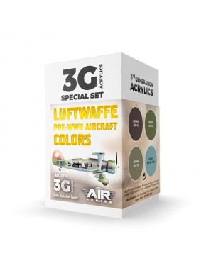 Set de Peintures Acryliques Luftwaffe Pre-wwii AK-Interactive