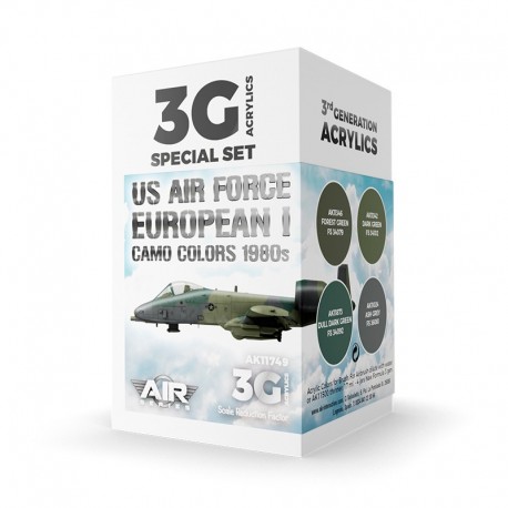 Set de pinturas acrílicas US Air Force Euro I 1980s