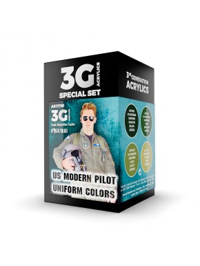 Set de couleurs uniforme pilote moderne US.