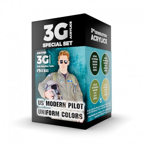 Set de couleurs uniforme pilote moderne US.