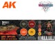 Conjunto de pintura efeitos de lava AK-Interactive 3Gen