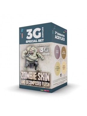 Caja del Set de Pintura Wargame Zombie Skin de AK-Interactive
