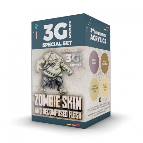 Caja del Set de Pintura Wargame Zombie Skin de AK-Interactive