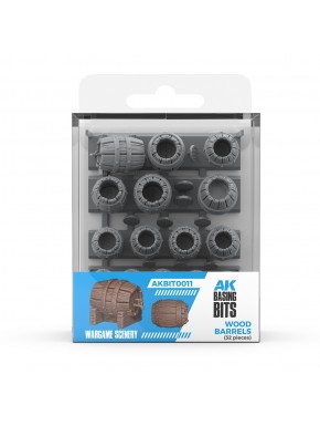 Barris de madeira AK Basing Bits para miniaturas
