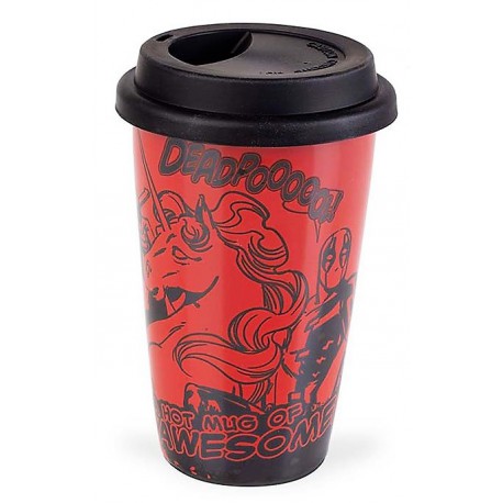 Tasse de voyage Marvel Deadpool et licorne