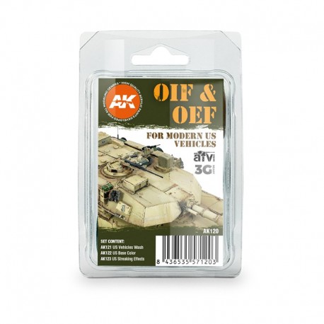Conjunto de weathering para veículos militares AK-Interactive