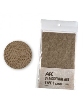 Rede de camuflagem areia tipo 1 para modelos 1/35