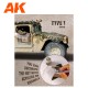 Rede de camuflagem areia tipo 1 para modelos 1/35
