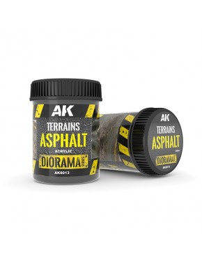 Pot d'AK-Interactive Terrains Asphalte 250ml pour dioramas