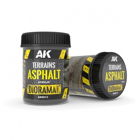 Tarro de AK-Interactive Terrenos Asfalto 250ml para dioramas
