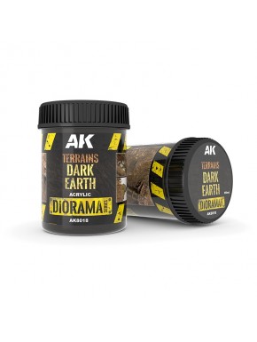 Terrains Terre Sombre 250ml par AK-Interactive pour dioramas