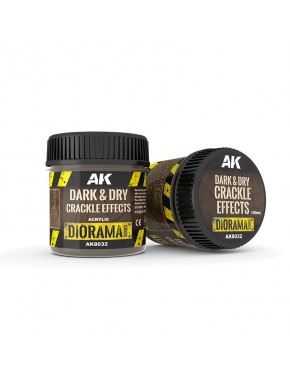 Effet craquelé sombre et sec AK-Interactive 100ml