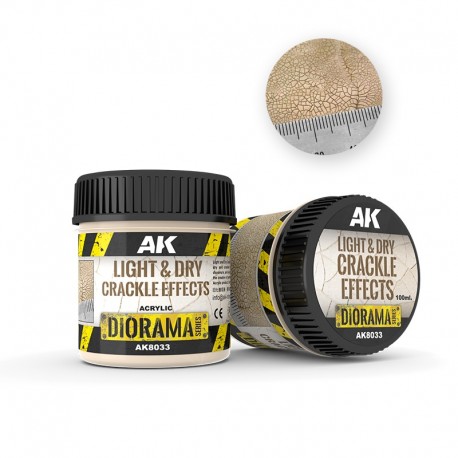 Efeitos Craquelados Claros e Secos 100ml da AK-Interactive