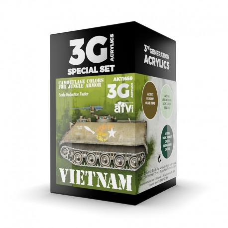Set de peintures camouflage Vietnam AK-Interactive