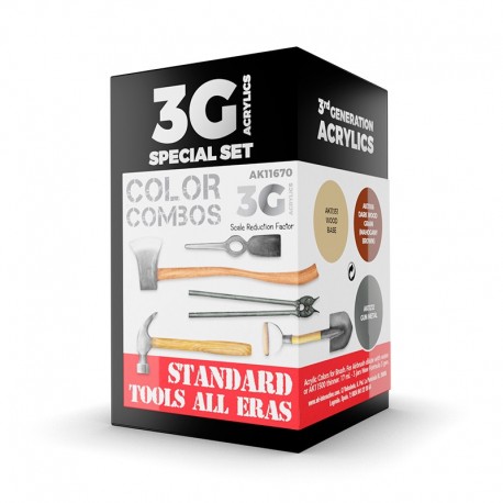 Ensemble de peintures acryliques pour modélisme d'outils