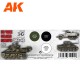 Conjunto de tintas US Tank Colors Europe 1944-45 da AK-Interactive