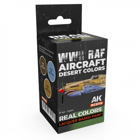 Ensemble de laques couleurs désert pour modèles RAF WWII