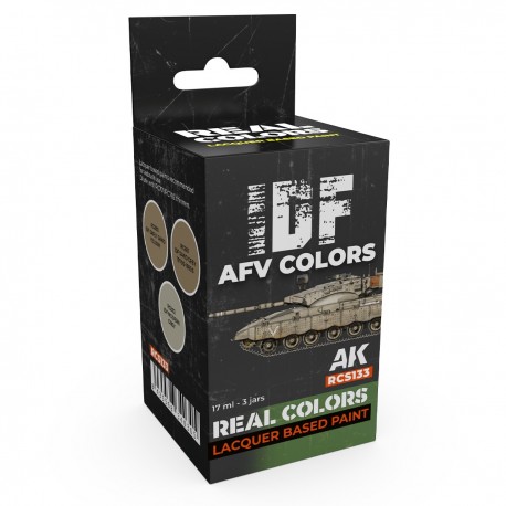 Caixa do conjunto de lacas IDF AFV Colors da AK-Interactive