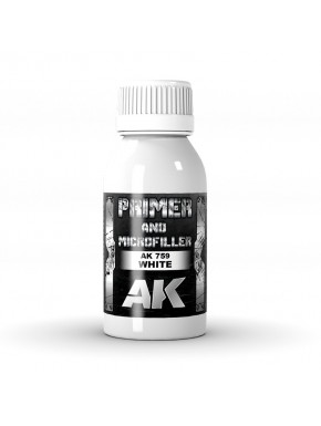Bouteille de 100ml d'apprêt blanc AK-Interactive