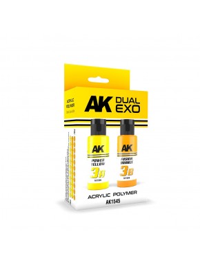 Set de peinture Dual Exo jaune et orange pour le modélisme