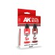 Conjunto de tintas Dual Exo com Supernova Red e Dirty Red