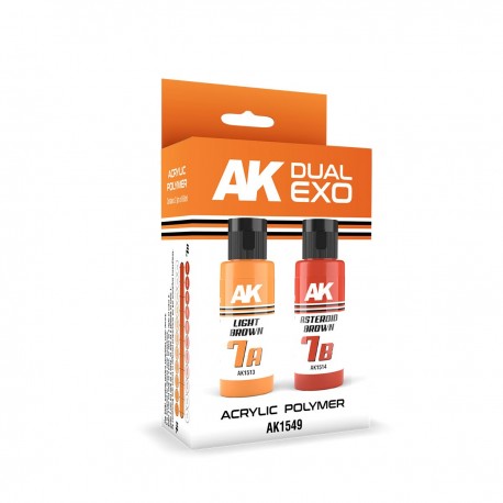 Dual Exo Set 7 Light et Asteroid Brown peinture AK-Interactive