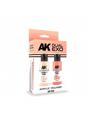 Ensemble de peinture Dual Exo Twinkle Pink et Char's Pink par AK-Interactive