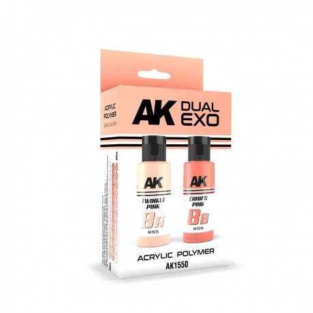 Set de pintura Dual Exo Twinkle Pink y Char's Pink de AK-Interactive