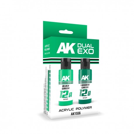 Ensemble de peinture AK Dual Exo Alien Green et Viridian Green