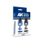 Conjunto de pintura Dual Exo 16A Blue Bolt e 16B Turbo Blue