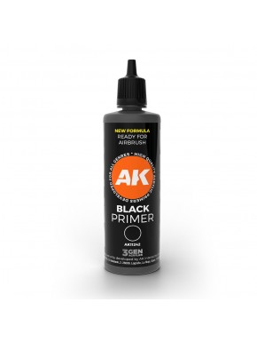 Bouteille d'apprêt noir AK-Interactive 100ml