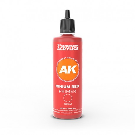 Bouteille d'apprêt acrylique 100ml Rouge Minium