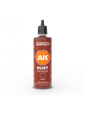 Bouteille d'apprêt acrylique rouille de 100ml AK-Interactive