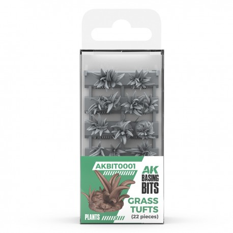 Tufos de grama de resina para miniaturas AK-Interactive