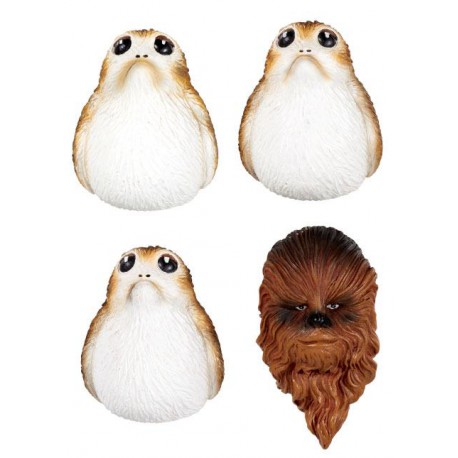 Set de Imanes Star Wars Chewbacca y Porgs