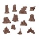 Peças Village Ruins da AK-Interactive para miniaturas