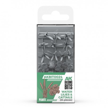 Nenúfares e juncos AK Basing Bits em resina