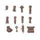 Conjunto Seals & Scrolls de 46 peças para miniaturas