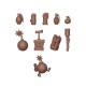 Conjunto de decoração em resina com bombas e granadas da AK-Interactive