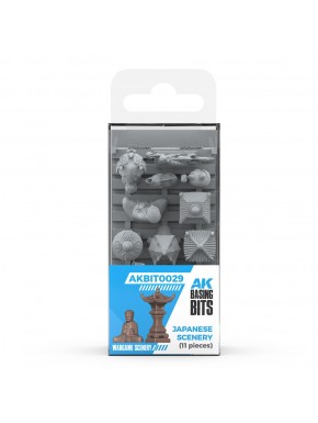 Decorações de jardim japonesas AK Basing Bits, 11 peças
