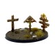 Cruzes de madeira AK Basing Bits em resina, conjunto de 9 peças