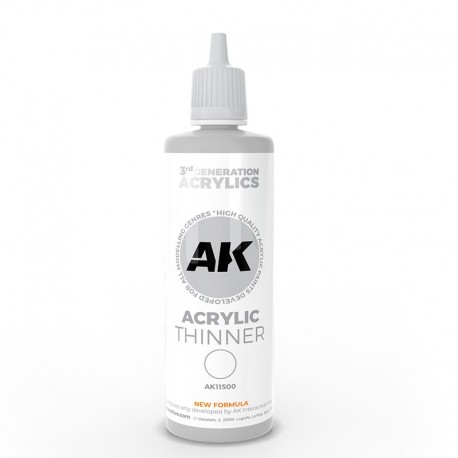 Diluant AK11500 3ème Génération 100ml pour peintures acryliques
