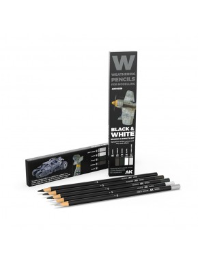 Set de crayons de nuances et effets noir et blanc AK-Interactive
