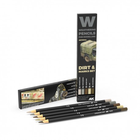 Set de crayons de vieillissement AK-Interactive pour maquettes