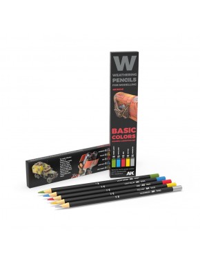 Set de crayons de couleurs de base pour modélisme AK-Interactive