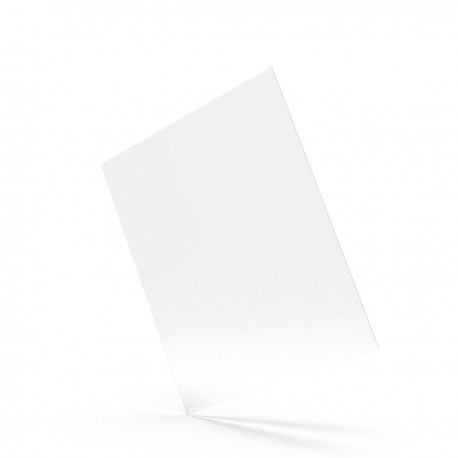 Folha acrílica transparente de 245 x 195 mm