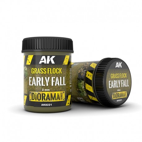 Recipiente de Grama Estática 2mm Early Fall da AK-Interactive para modelismo