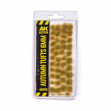 Touffes automnales autoadhésives 6mm pour dioramas