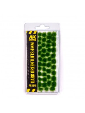 Touffes vert foncé 4mm AK-Interactive pour dioramas